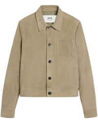 Ami Paris - Boxy-fit Goatskin Shirt Jacket - Lyst