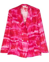 P.A.R.O.S.H. - Tie-dye Double-breasted Blazer - Lyst