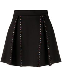 Nissa - High-waisted Studded Miniskirt - Lyst