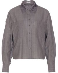 Brunello Cucinelli - Camisa a rayas diplomáticas - Lyst