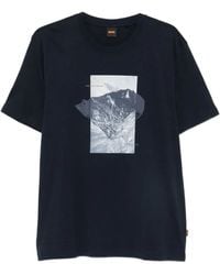 BOSS - Crew-Neck Short-Sleeve T-Shirt - Lyst