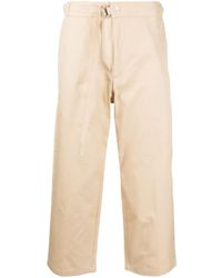 Costumein - Belted-waist Cropped Trousers - Lyst