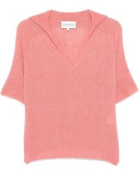 Bompard - V-Neck Short-Sleeve Polo Top - Lyst