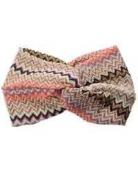 Missoni - Gebreide Haarband Met Zigzag-Patroon - Lyst