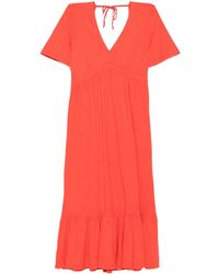 Ba&sh - Victoria Tie-Neck Tiered Dress - Lyst