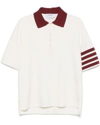 Thom Browne - Striped Cotton Polo Shirt - Lyst