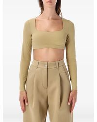 Nike - Top Corto Con Aberturas - Lyst