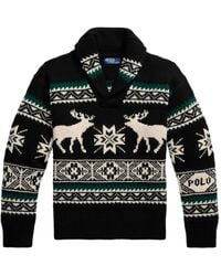 Polo Ralph Lauren - Trui Met Sjaalkraag En Patroon - Lyst
