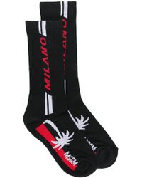 MSGM Socken mit Logo - Schwarz