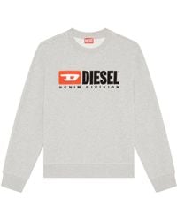 DIESEL - S-ginn-div Logo-appliqué Sweatshirt - Lyst