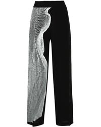 Victoria Beckham - Graphic-print Silk Pajama Trousers - Lyst