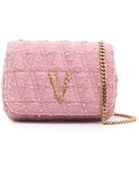 Versace - Virtus Matelassé Crossbody Bag - Lyst