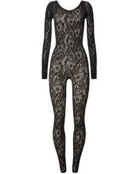 Wolford - Infinite Rose Floral-Lace Jumpsuit - Lyst