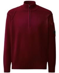 C.P. Company - Quarter-Zip Lens-Detail Sweater - Lyst