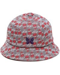Needles - Logo-embroidered Flower-print Bucket Hat - Lyst