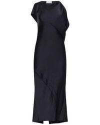Victoria Beckham - Kyra Draped Midi Dress - Lyst
