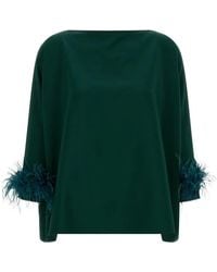 Gianluca Capannolo - Laura Feather-Trim Top - Lyst