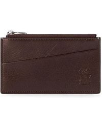 Brunello Cucinelli - Grained-Leather Travel Pochette - Lyst