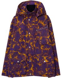 Burberry - Rose-print Hooded Jacket - Lyst