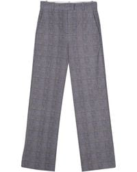 Circolo 1901 - Check-Pattern Straight-Leg Trousers - Lyst