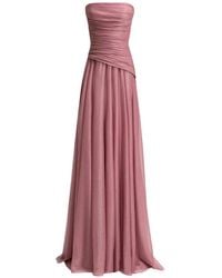 Gemy Maalouf - Strapless Shimmer-Finish Gown - Lyst
