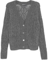 Ermanno Scervino - Cable-Knit Cardigan - Lyst