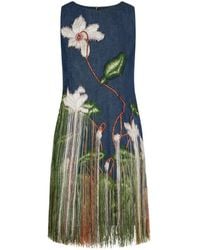 Oscar de la Renta - Fringe-Detail Mini Dress - Lyst