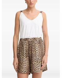 Liu Jo - Top With Animal-Print Bows - Lyst