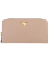 Prada - Large Saffiano Leather Wallet - Lyst