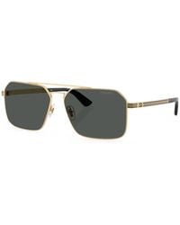 Versace - Greca Sonnenbrille Mit Eckigem Gestell - Lyst