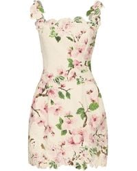 Oscar de la Renta - フローラルレース ミニドレス - Lyst
