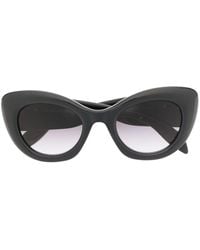 Alexander McQueen - Gafas de sol con montura redonda oversize - Lyst