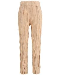 GONGDID DESIGN - Wavy Elasticated Crinkled Trousers - Lyst