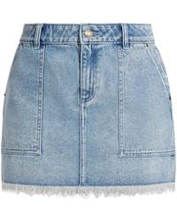 Michael Kors - Denim Mini Skirt - Lyst
