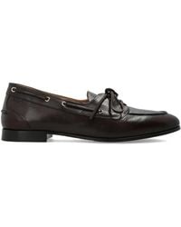 Bally - Plume Lace-Up Buffalo Leather Boat Shoes - Lyst