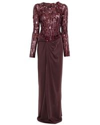 Elisabetta Franchi - Sequin-Embellished Maxi Dress - Lyst