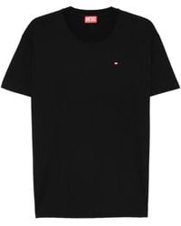 DIESEL - Logo-Embroidered T-Shirt - Lyst