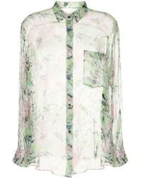 JNBY - Peony Floral-print Silk Shirt - Lyst