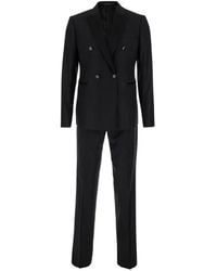 Emporio Armani - Double-Breasted Peak-Lapels Suit - Lyst