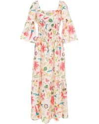 Isolda - Babaçu Floral Print Dress - Lyst