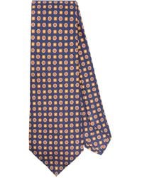Kiton - Geometric-Print Silk Tie - Lyst