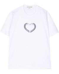 Junya Watanabe - T-shirt en coton à imprimé graphique - Lyst