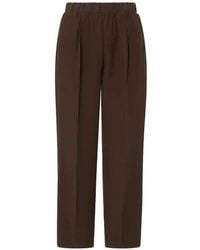 Liu Jo - Elasticated-Waistband Pressed-Crease Trousers - Lyst