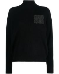 Peserico - High-neck Ribbed-knit Jumper - Lyst