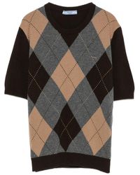 Prada - Crew Neck Short-Sleeve Top - Lyst