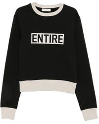 Entire studios - Logo-Print Panelled Sweatshirt - Lyst