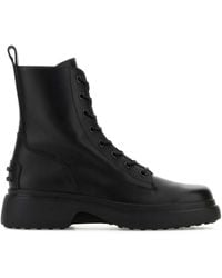 Tod's - Combat Boots Met Plateauzool En Veters - Lyst