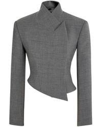 A.W.A.K.E. MODE - Chaqueta Corta Con Dobladillo Asimétrico - Lyst