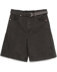 Sacai - Belted Denim Shorts - Lyst