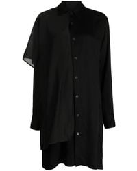 Yohji Yamamoto - Hemdkleid Aus Satin - Lyst
